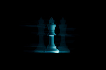 Futuristic digital chess game concept of innovation strategy thinking and planning for future business transformation evolution management in disruption competitive world
