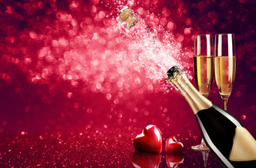 Champagner zum Valentinstag