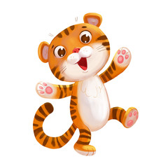 Cute Tiger. Symbol of the Chinese New Year