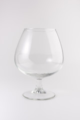 Single empty brandy glass