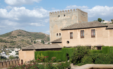 Fototapeta na wymiar The Alhambra is an Andalusian palatine