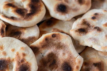 Homemade Indian Naan Flatbread made with Whole Wheat 