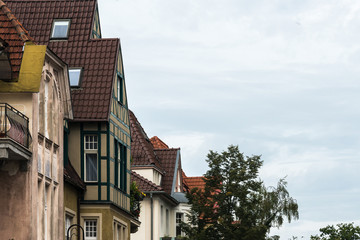 Sopot, Poland: Buildings along main street (Monciak) in resort