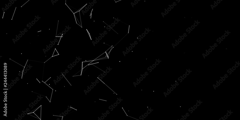 Poster plexus effect. white background.connecting dots and lines.abstract background polygonal