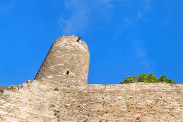 Naklejka premium Fortress in village Turenne in French Correze
