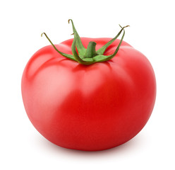 tomato isolated on white background, clipping path, full depth of field