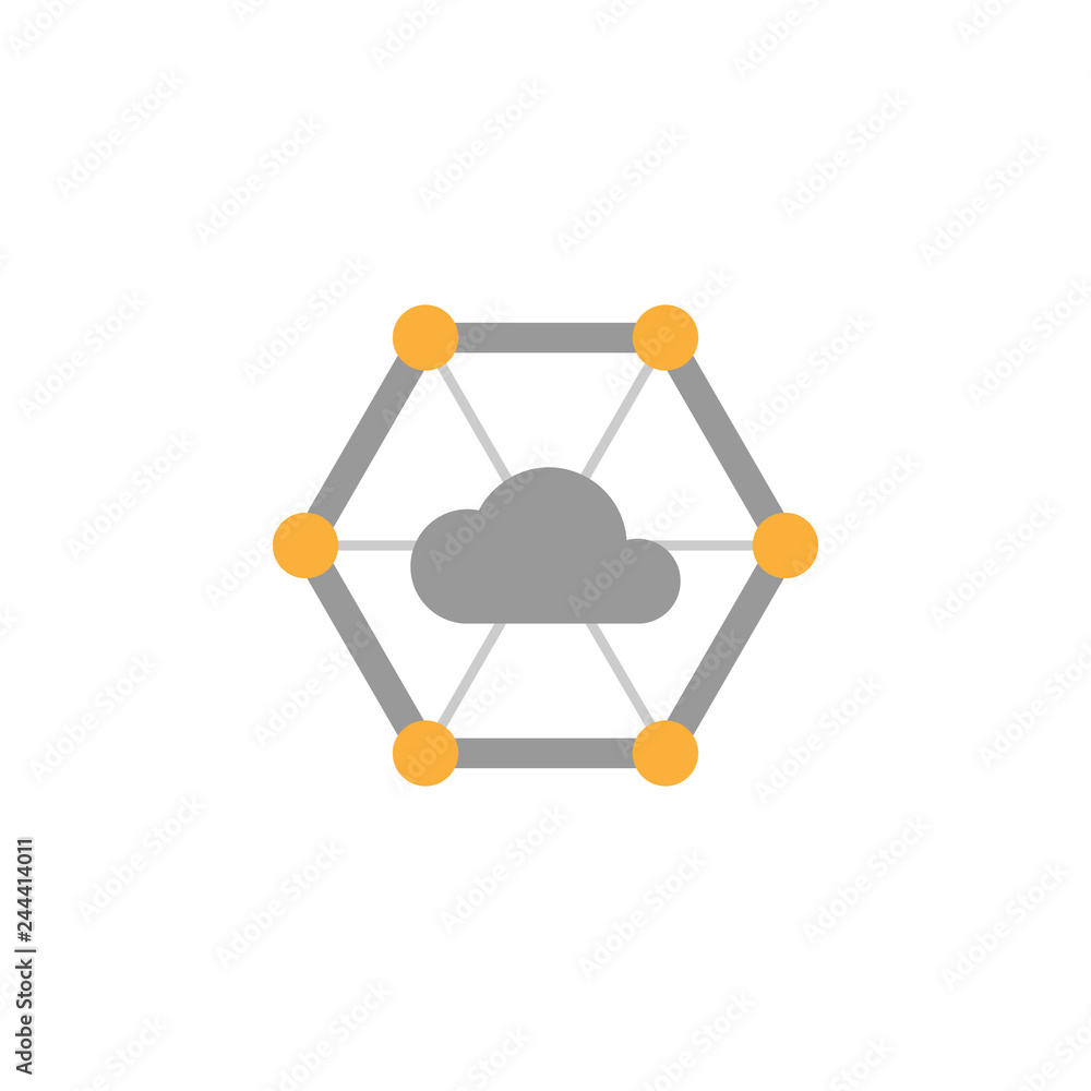 Poster cloud server icon. element of marketing icon for mobile concept and web apps. detailed cloud server 