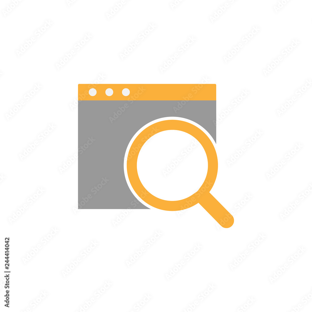 Poster analytics magnifier icon. element of marketing icon for mobile concept and web apps. detailed analyt
