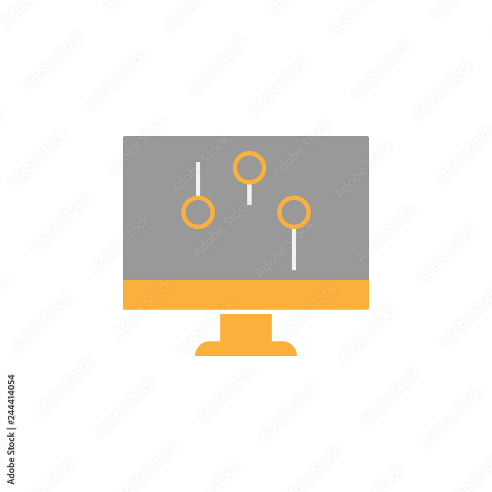 Poster computer monitor icon. element of marketing icon for mobile concept and web apps. detailed computer 