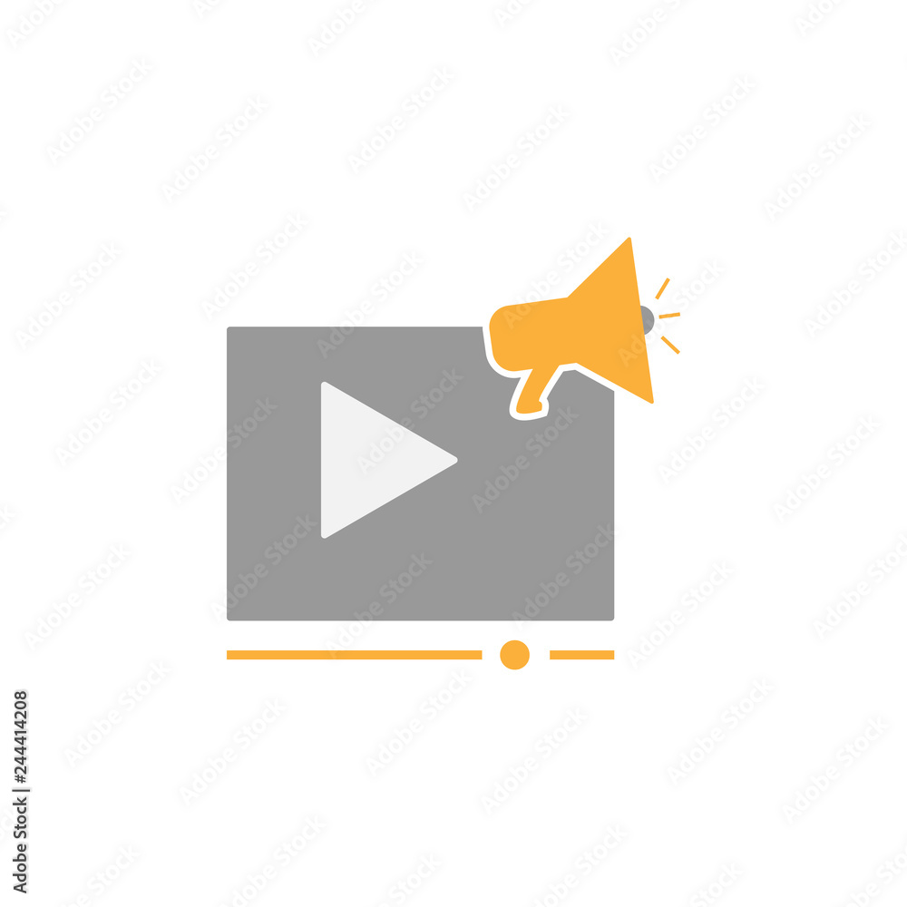 Poster marketing video icon. element of marketing icon for mobile concept and web apps. detailed marketing 