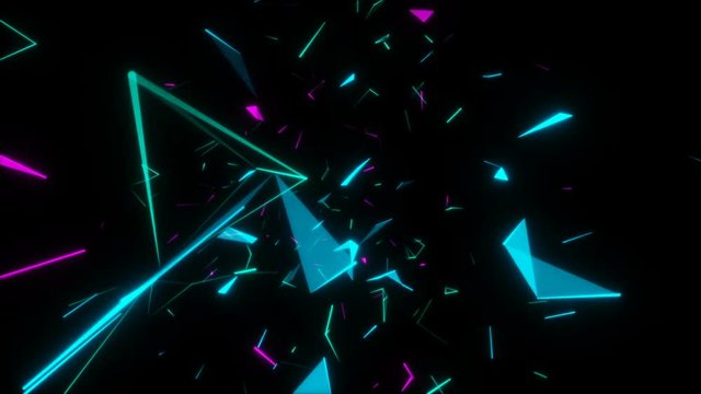 The visual core changes due to sound.Retro futuristic flight over space, seamless background 80s retro fantasy.