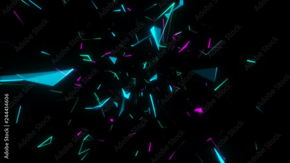 Poster neon matrix.dancing glowing background. seamless loop.
