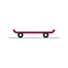 icon of skateboard, vector illustration isolated on white background.