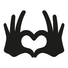 Obraz premium Icon hands heart love