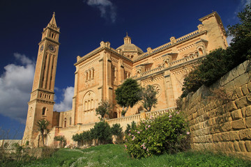 Fototapeta na wymiar Basilica of the National Shrine of the Blessed Virgin of Ta' Pinu, Gozo, Malta