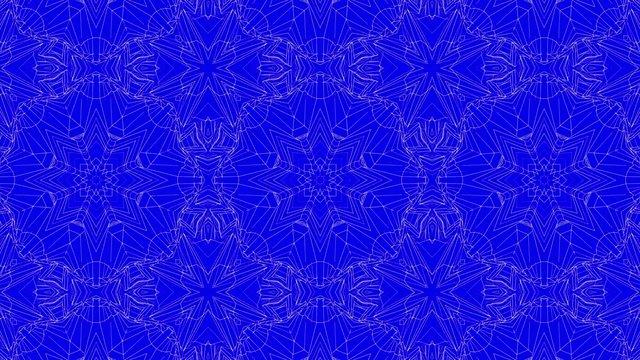 White abstract pattern warped on a blue background. abstract animation. 3d render