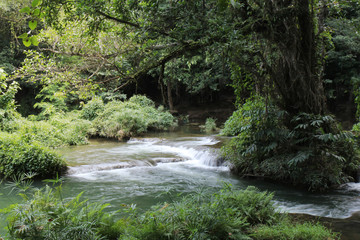 Swimming area of  small waterfall as Namtok Chet Sao Noi in National  Park,