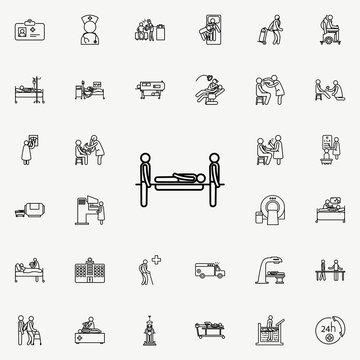 stretcher icon. Hospital icons universal set for web and mobile