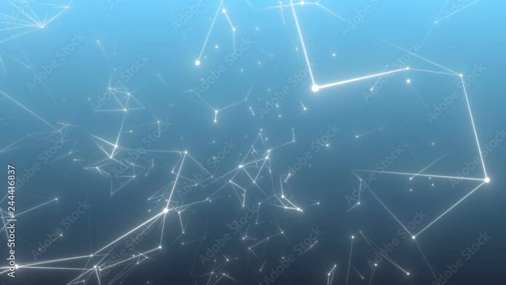 Poster space model.connection structure , 3d animation abstract background.seamless loop.