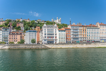 Obraz premium Le Vieux Lyon et Fourvière, Lyon, France