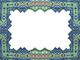 Obraz premium Ornamental frame with abstract fractal pattern