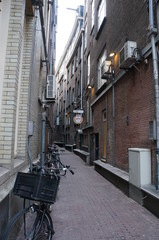 Fototapeta na wymiar A bicycle in amsterdam street