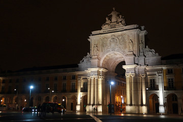 Rua Augusta Arch, Praca do Comercio (Commerce Square), Lisbon, Portugal 