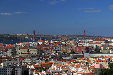 Fototapeta na wymiar Lisbon seen from Sao Jorge Castle, Portugal