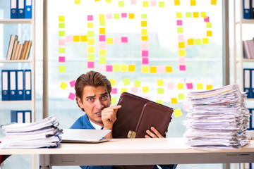 Busy businessman working in the office