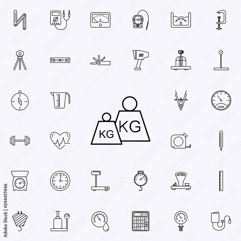 Poster weight icon. measuring instruments icons universal set for web and mobile