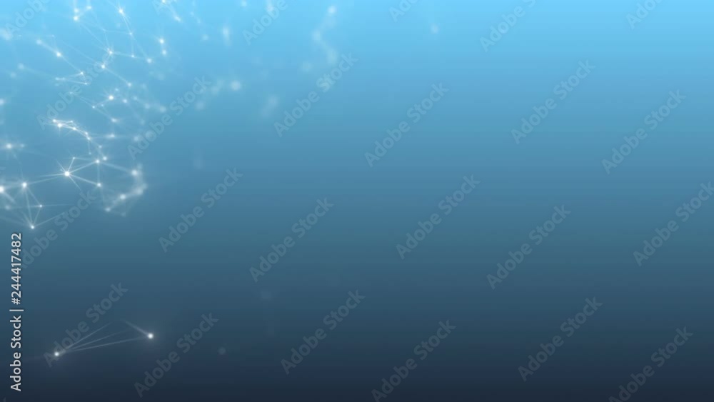 Poster white net work in the corner.scientific background and abstract technology. plexus digital dynamic w