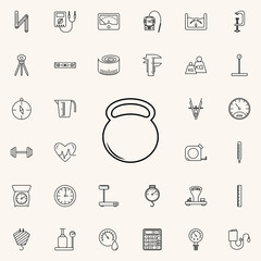 kettlebell icon. Measuring Instruments icons universal set for web and mobile