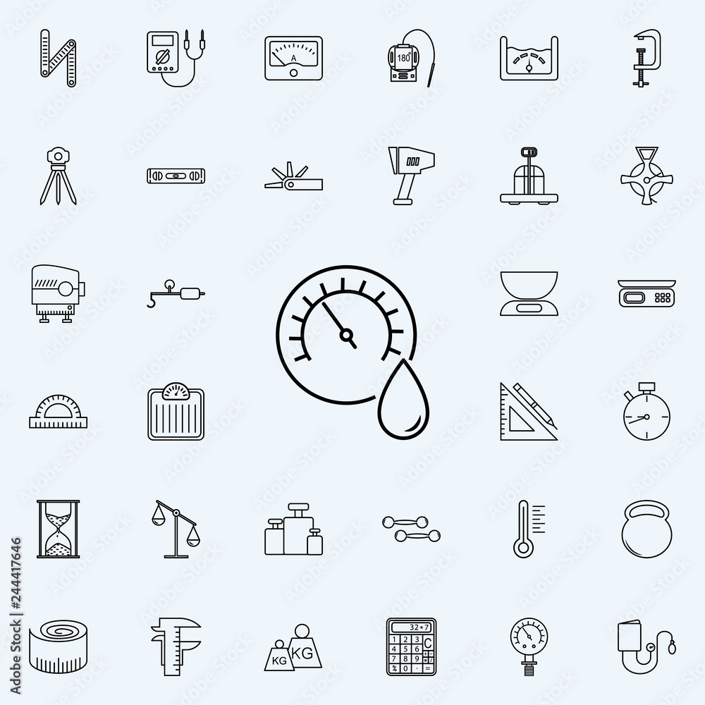 Aufkleber hygrometer icon. measuring instruments icons universal set for web and mobile