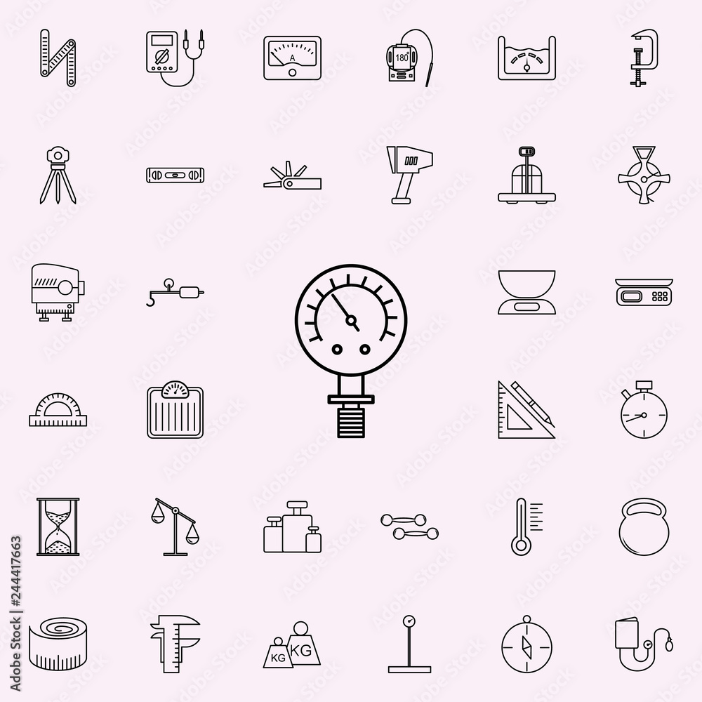 Poster manometer icon. measuring instruments icons universal set for web and mobile