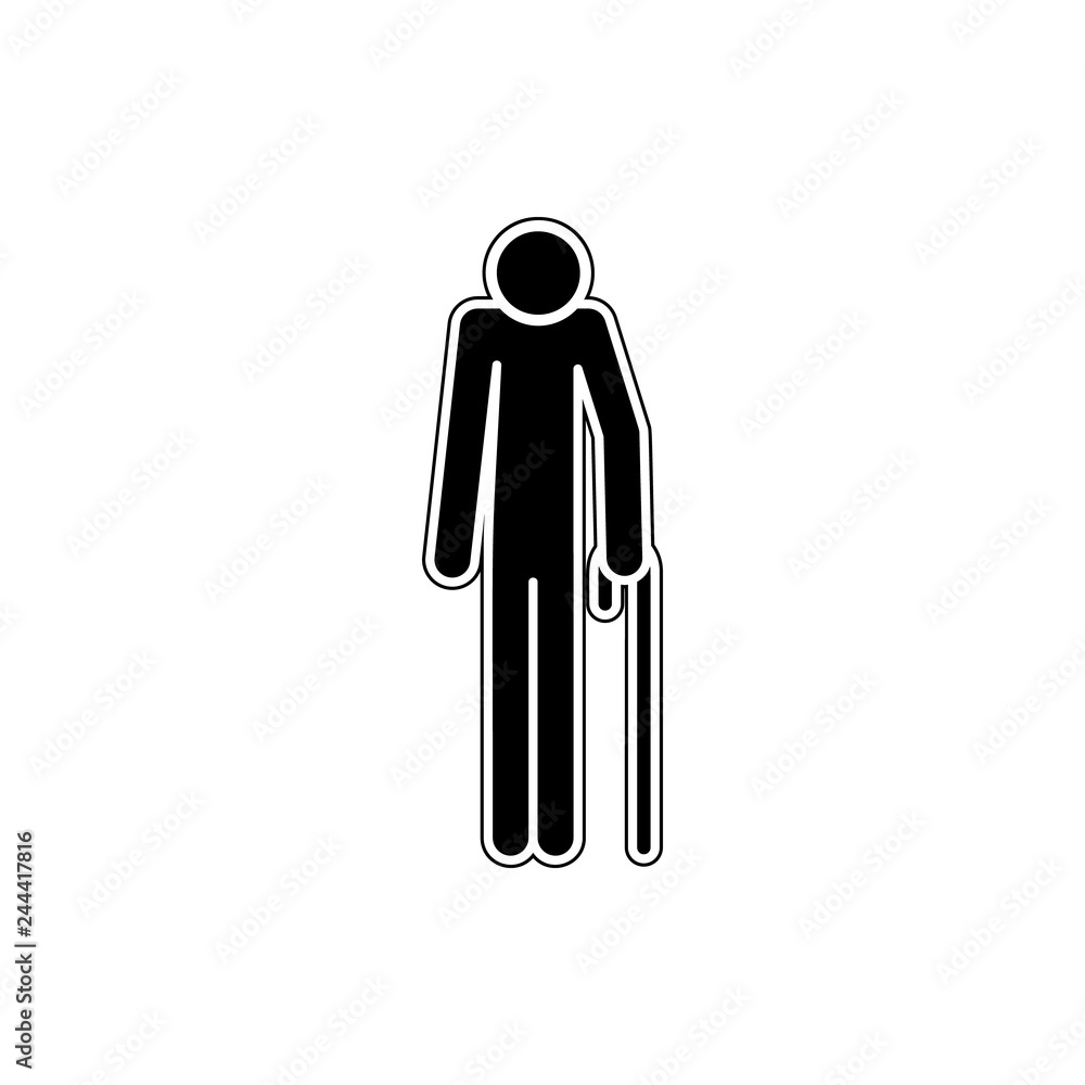 Poster disabled icon. element of medicine for mobile concept and web apps icon. glyph, flat icon for websit
