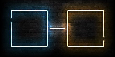 Vector realistic isolated neon sign of Infographics Frames for template decoration and layout covering on the wall background.