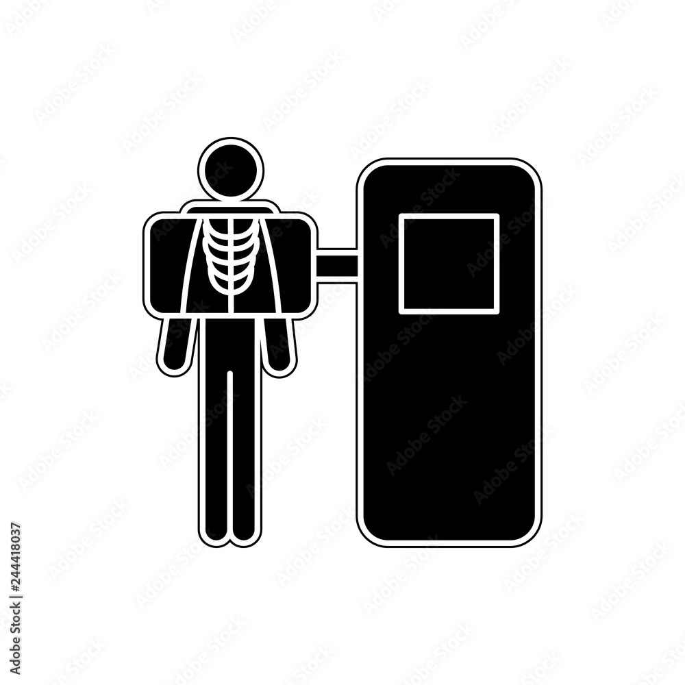 Poster x-ray icon. element of medicine for mobile concept and web apps icon. glyph, flat icon for website d
