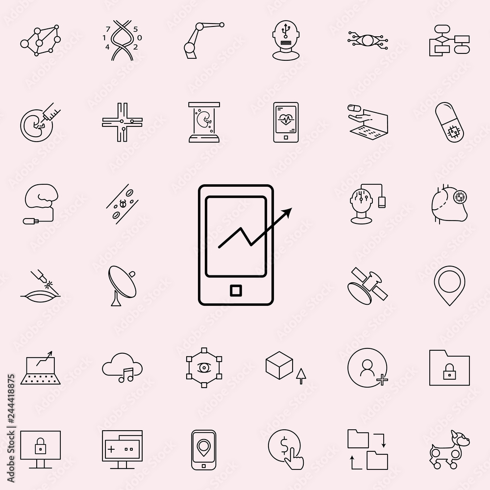 Poster mobile business icon. new technologies icons universal set for web and mobile