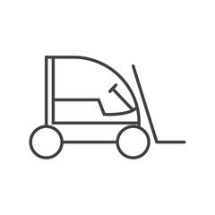 forklift outline flat icon vector design illustration