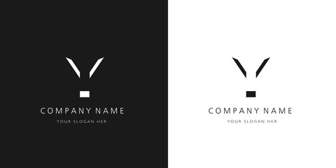 Fototapeta y logo letter design	 obraz