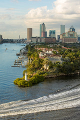 Vertical view of downtown Tampa, Florida