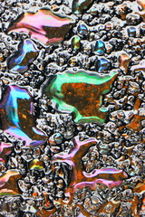 background of drop of motor oil colorful