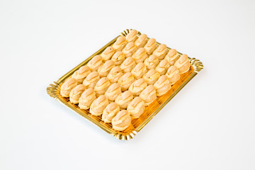 cupcakes in a tray on white background