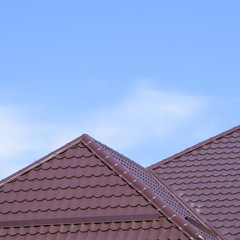The roof of corrugated sheet