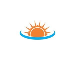 sun ilustration logo vector icon