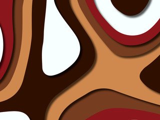 3D abstract background with paper cut shapes.Abstract paper carve template background,for book cover.Paper cut background. Abstract realistic paper decoration for design