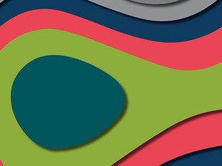 3D abstract background with paper cut shapes.Abstract paper carve template background,for book cover.Paper cut background. Abstract realistic paper decoration for design