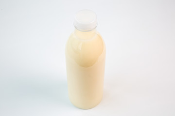 milk in a plastic bottle