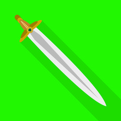 Vector design of sword  and dagger  logo. Collection of sword  and weapon vector icon for stock.