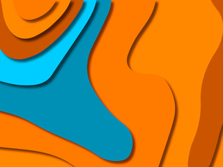 3D abstract background with paper cut shapes.Abstract paper carve template background,for book cover.Paper cut background. Abstract realistic paper decoration for design